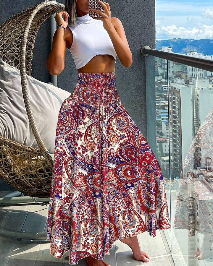 Tina™ | Stilfuld Lang Blomster Nederdel til Damer