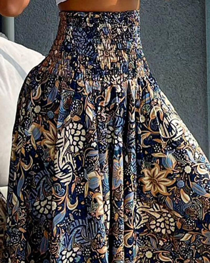 Tina™ | Stilfuld Lang Blomster Nederdel til Damer