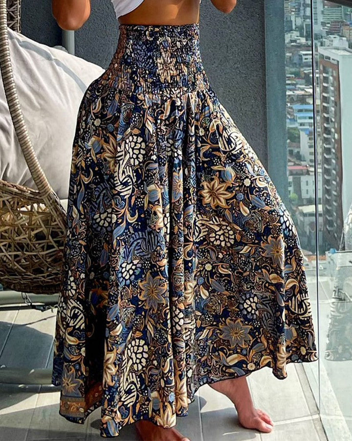 Tina™ | Stilfuld Lang Blomster Nederdel til Damer