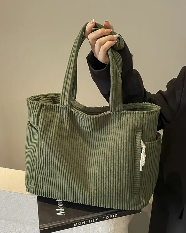 Tina | Ribbede Tote med Snøredetalje