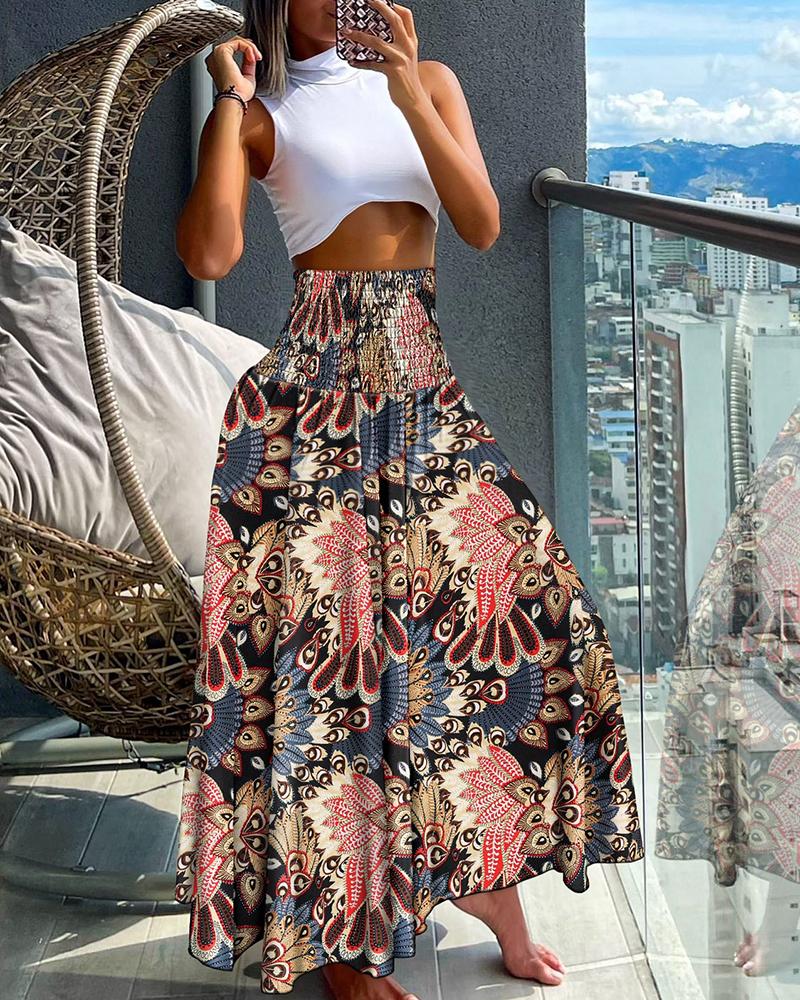 Tina™ | Stilfuld Lang Blomster Nederdel til Damer
