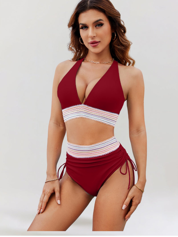 Lucy™ | Bikini Sæt med Mavekontrol og Høj Talje