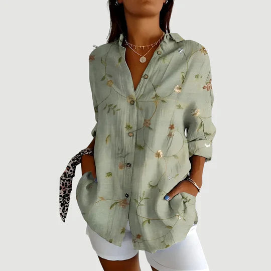 Sonja™ | Bluse med farverigt design
