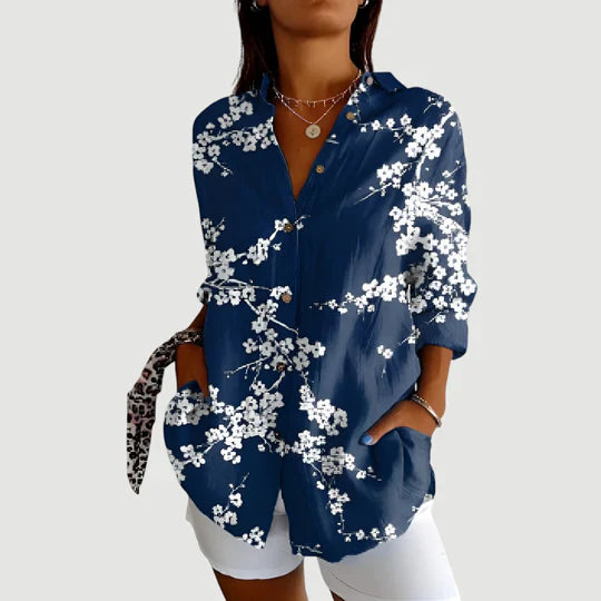 Sonja™ | Bluse med farverigt design