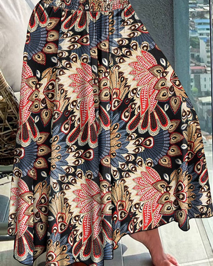Tina™ | Stilfuld Lang Blomster Nederdel til Damer